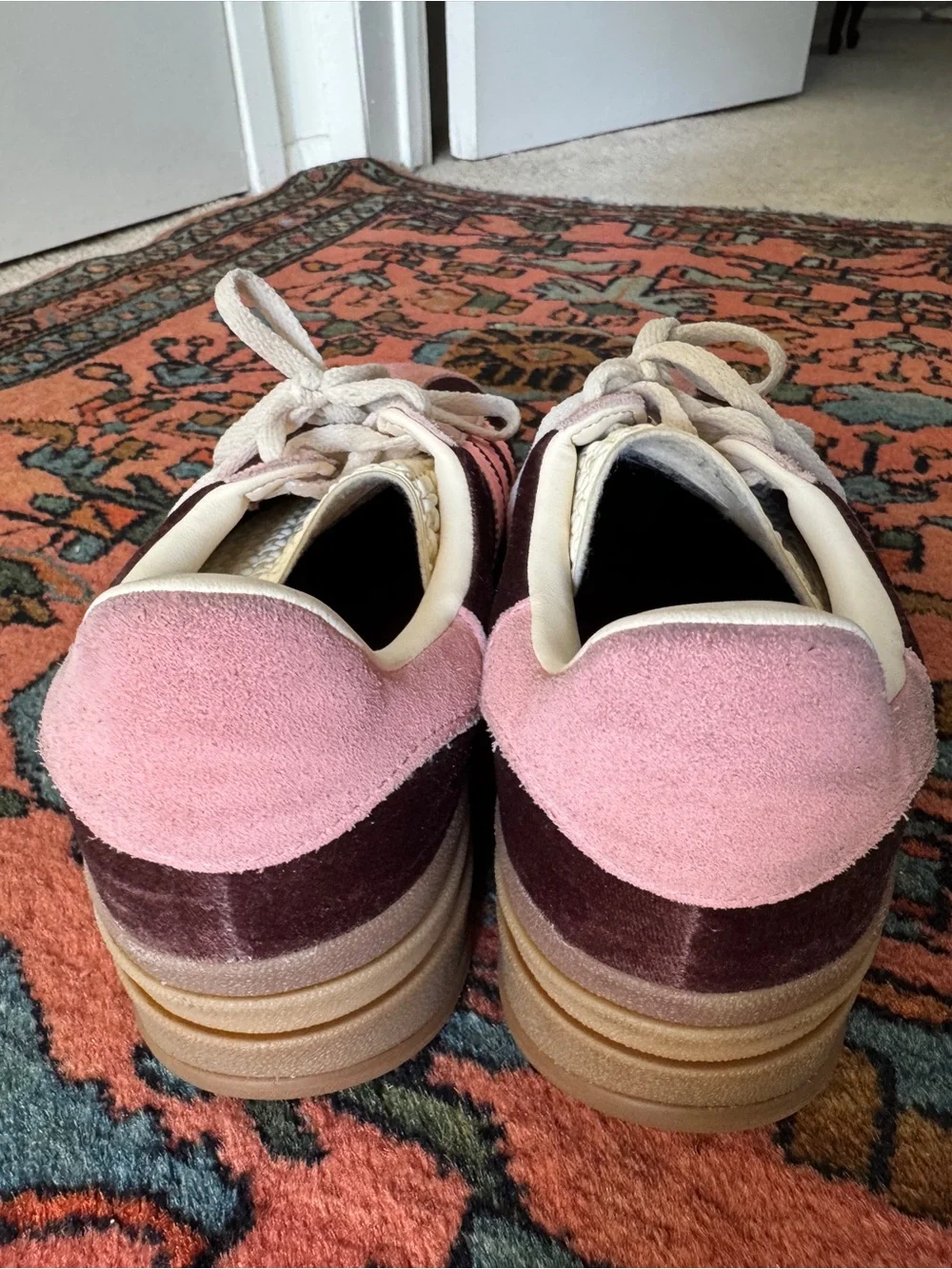 Adidas Gazelle Bold Women’s Size 8.5 | Shadow Brown, Warm Clay, Glow Pink | EUC
